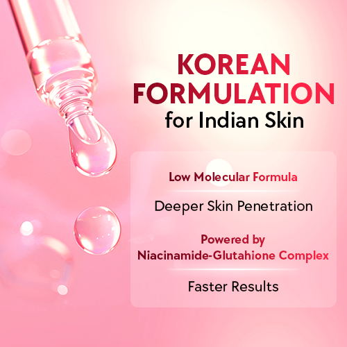 Outshine Korean Face Serum – Fades Dark Spots & Brightens Skin with Glutathione, Niacinamide & Vitamin C