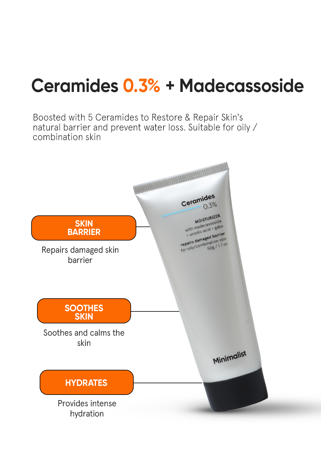 Ceramides 0.3% + Madecassoside Moisturizer