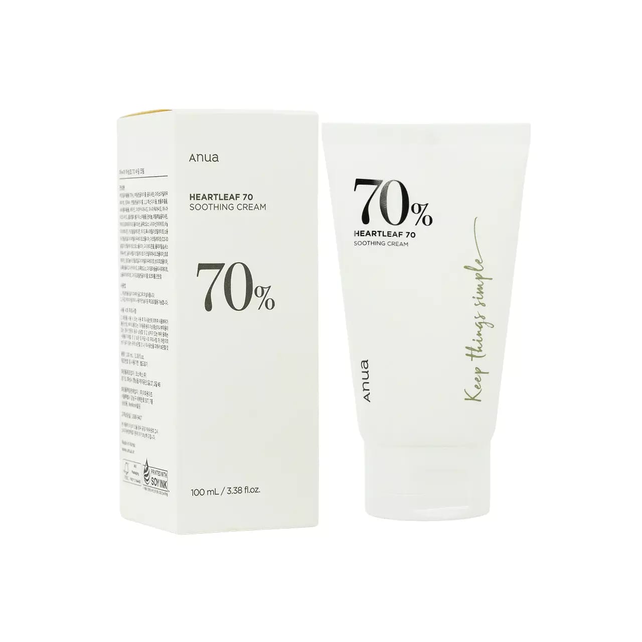 Anua HEARTLEAF 70% SOOTHING CREAM, 100ml